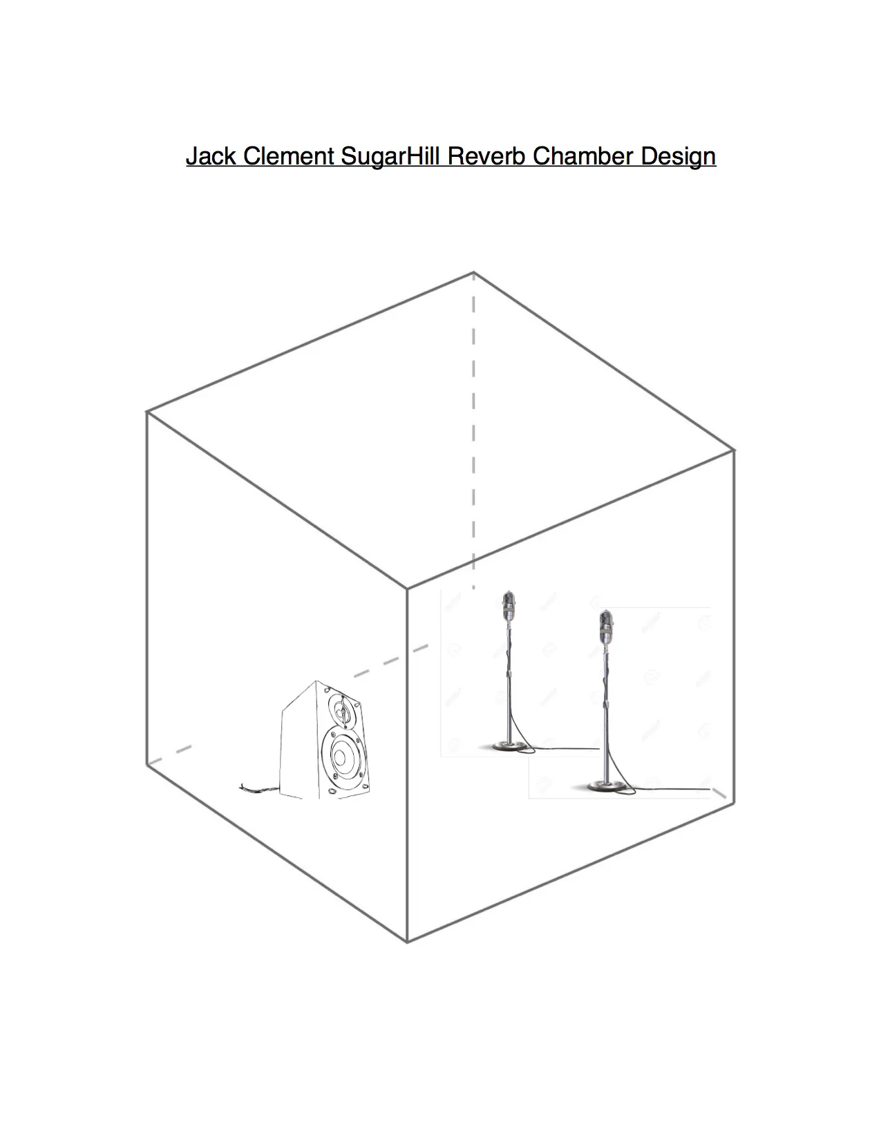 Diagram of a SugarHill live reverb chamber